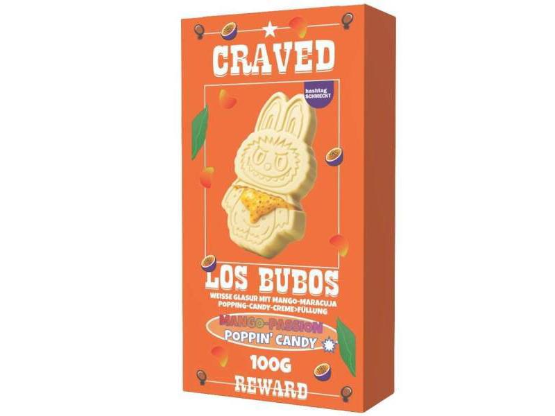 Craved Los Bubos Schokolade Mango-Passion Poppin' Candy, 100g