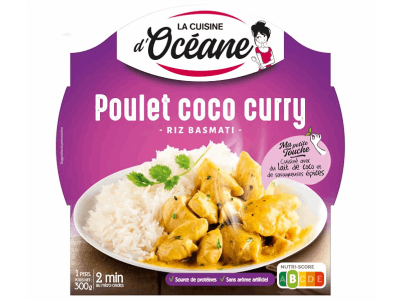 Poulet Kokosnuss Curry & Basmati Reis, 300g