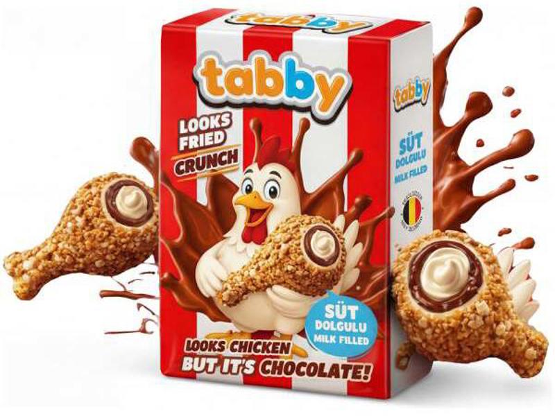 Tabby Milk Cream Filled Chicken Chocolate, 50g